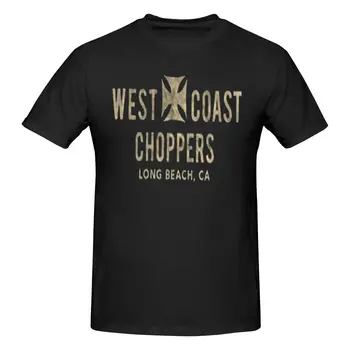 West Coast Choppers Eagle Футболка с принтом Забавная мужская футболка с коротким рукавом Свободная футболка оверсайз Мода Уличная одежда Летний топ
