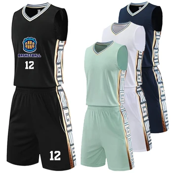  сублимационные пустые баскетбольные джерси наборы для мужчин персонализированные по индивидуальному заказу быстросохнущие впитывающие 2 шт. баскетбольная униформа спортивная одежда