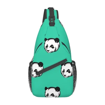 Panda Print Sling Рюкзак Крест Грудь Сумка Маленький Походный Рюкзак Шаблон Путешествия На открытом воздухе Спортивная Сумка Рюкзак Мужчины Женщины