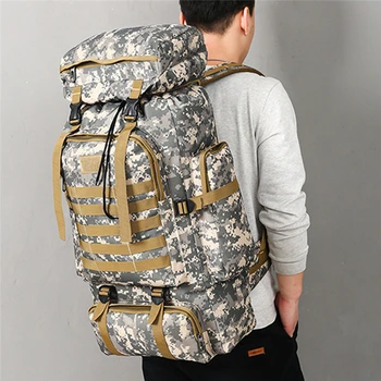 80L Водонепроницаемый Molle Camo Тактический рюкзак Военный армейский походный рюкзак для кемпинга Рюкзак для путешествий На открытом воздухе Спорт Сумка для скалолазания