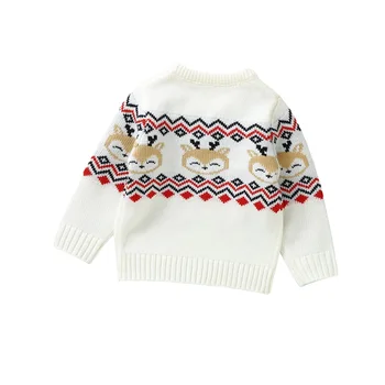 Малыш Мальчик Рождественские свитера Олень Вязаный свитер Пуловер Зимняя одежда Малыш Мальчик