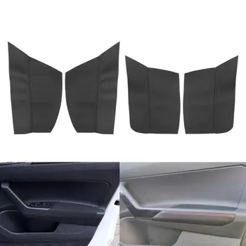 4pcs Автомобильный стайлинг Кожаная крышка панели подлокотника двери из микрофибры Защитная накладка для VW Polo MK6 2019
