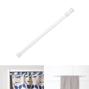 Подпружиненные выдвижные палочки Штанга для штор для душа Регулируемый телескопический столб Шкаф для шкафа Подвесной стержень Без сверления