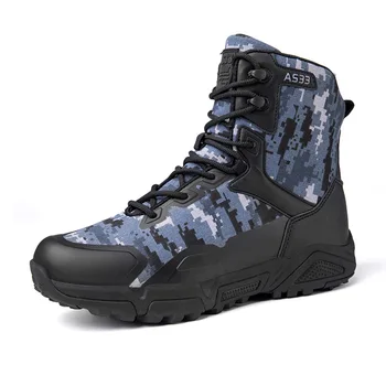 Airmiuu Водонепроницаемые мужские военные ботинки Спортивная обувь на открытом воздухе Новая удобная нескользящая мужская походная обувь средней и высокой высоты