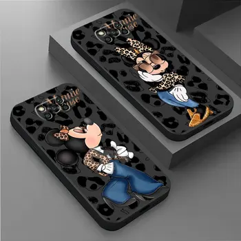 чехол Coque Disney Mickey Minnie TPU Мягкий чехол для телефона Xiaomi Poco M3 X4 Pro 5G C55 C51 M4 Pro M5 X3 NFC F1 F5 C40 X4 GT X3